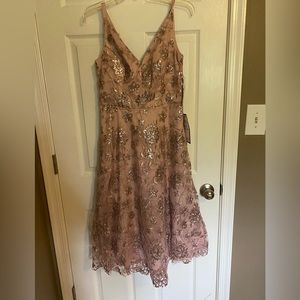 Beautiful rose tea length dress. NWT